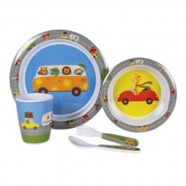 Conjunto 5 piezas melamina infantil animals ref. 100318443