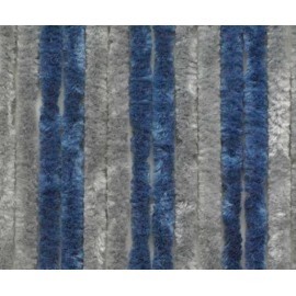 Cortina terciopelo azul/gris 56×185 ref. 17683