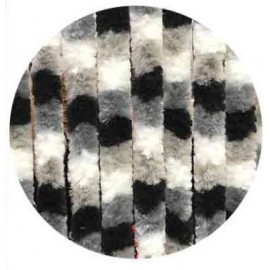 Cortina terciopelo blanco/negro/gris 56×185 ref. 100318373