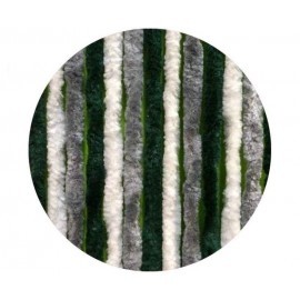 Cortina terciopelo blanco/verde/gris 56×185 ref. 100318375