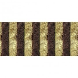Cortina terciopelo marrón/beige 56×185 ref. 17506