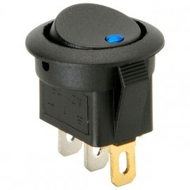 Interruptor redondo LED 20mm 20a negro ref. 15074