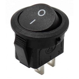 Interruptor redondo mini 16mm 5a negro ref. 100317605