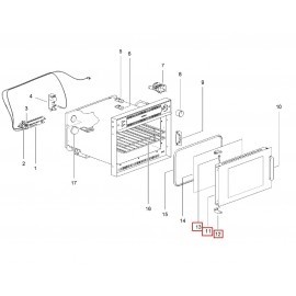 Puerta cristal horno Thetford 420 ref. 101010002